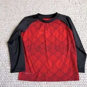 Nike Dri-Fit long sleeve T-shirt black red 7